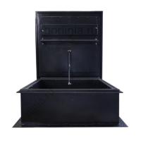 Люк выхода на крышу утепленный противопожарный с плоской крышкой вид спереди