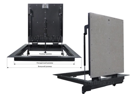 Напольный люк Стелс-У 900*800п уголок утепленный образец